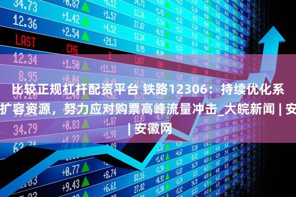 比较正规杠杆配资平台 铁路12306：持续优化系统和扩容资源，努力应对购票高峰流量冲击_大皖新闻 | 安徽网